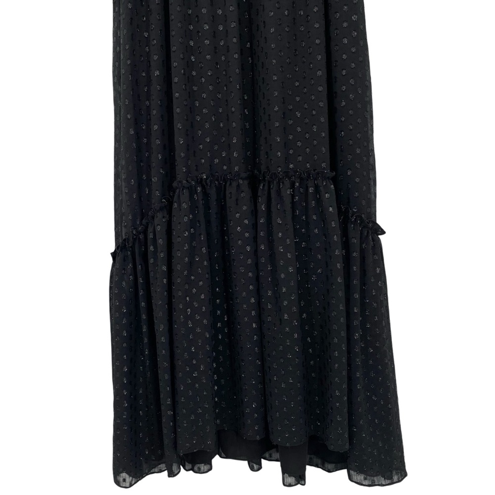 Ramy Brook Rora Clip Dot Metallic Black Maxi Dress - Picture 5 of 16
